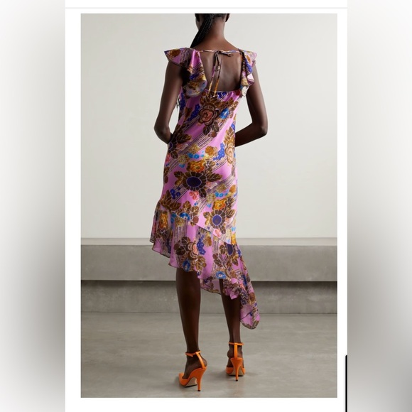 Rodarte Pink Floral Silk Dress - Picture 2 of 6